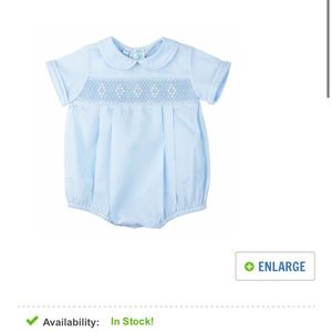 NWT smocked feltman brothers boy bubble size 6 month